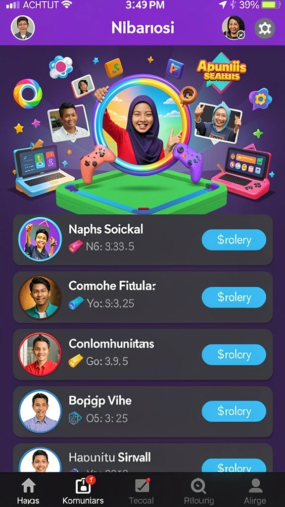Tampilan antarmuka pengguna yang intuitif dan menarik.