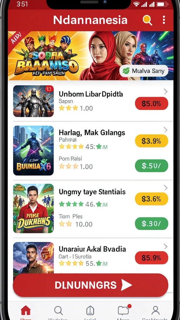Tampilan antarmuka pengguna yang menarik.