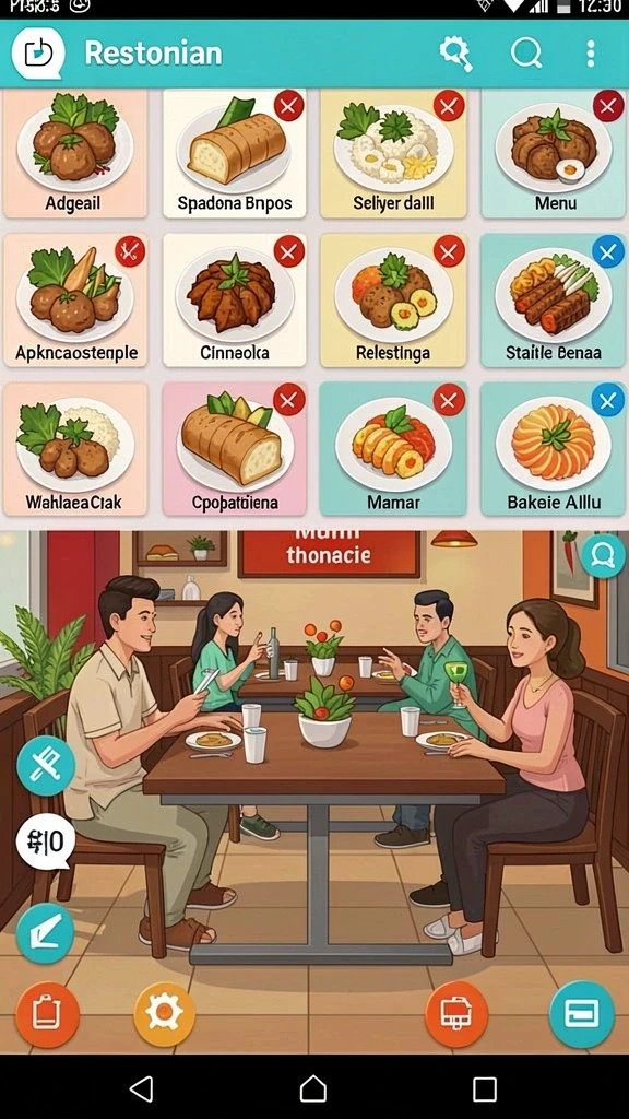 Karakter unik yang menambah keseruan bermain.