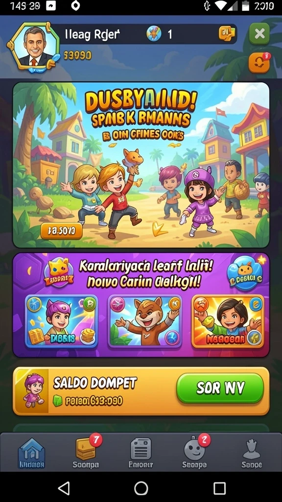 Screenshot menunjukkan tampilan awal yang elegan dan menarik.