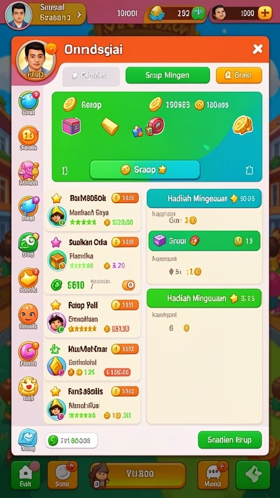 Tampilan antarmuka bermain yang menarik.
