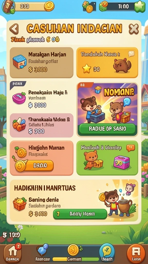 Mode permainan yang bervariasi dan menyenangkan.