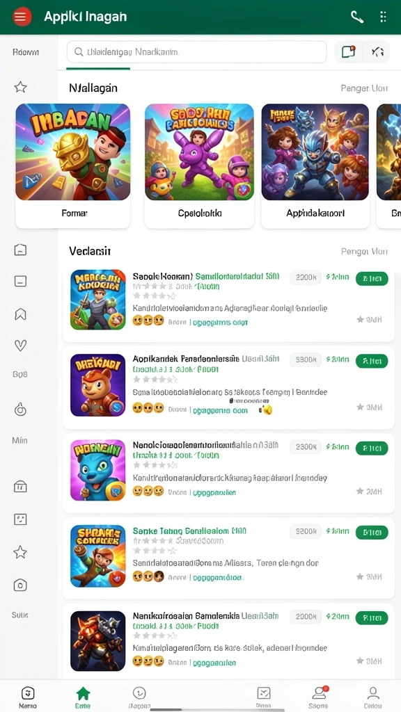 Tampilan utama aplikasi dengan grafis yang memukau.