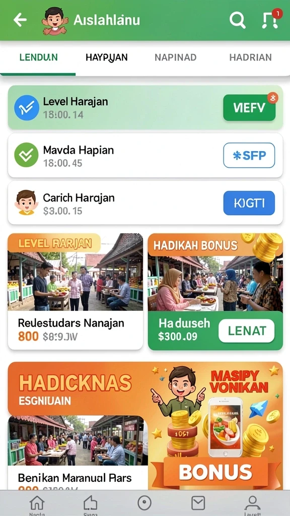 Tampilan utama aplikasi yang menarik dan user-friendly.