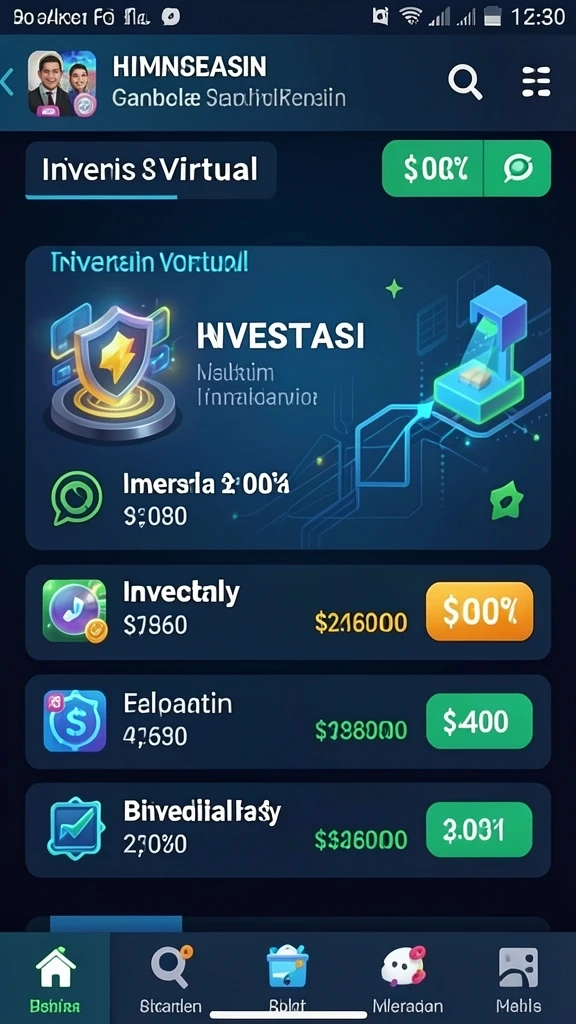 Screenshot memperlihatkan fitur bonus yang menguntungkan.